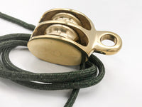 2.5 Inch Polished Brass Single Pulley | Yacht Cleats