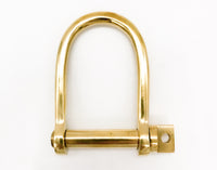 2.5 Inch Polished Brass Shackle | Yacht Cleats