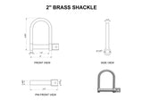 2 Inch Shackle Specs | Yacht Cleats
