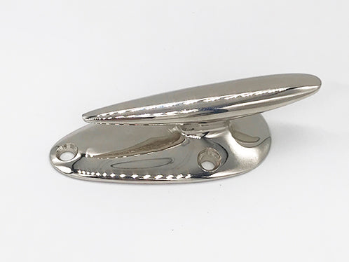 3.5 Inch Tear Drop Nickel Plated Brass Cleat | Yacht Cleats