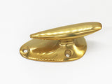 3.5 Inch Tear Drop Polished Brass Cleat | Yacht Cleats